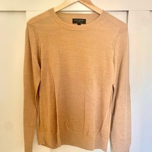 Banana Republic Merino Wool Crewneck Sweater Beige